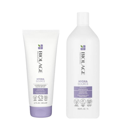 Biolage Hydra Source Shampoo 1000ml & Conditioner 200ml - Bombola, Schampo, Balsam, Matrix